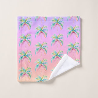 Tropical Sunset Palm Tree  Badhandtuch Set