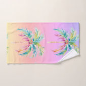 Tropical Sunset Palm Tree  Badhandtuch Set (Handtuch)