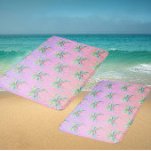 Tropical Sunset Palm Tree  Badhandtuch Set