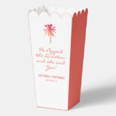 Tropical Sunset Palm Tree Beach Hochzeit Geschenkschachtel (Vorderseite)
