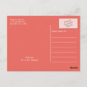 Tropical Sunset Palm Tree Beach Hochzeit Vielen Da Postkarte (Rückseite)