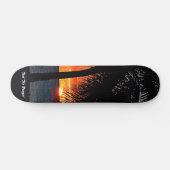 Tropical Sunset Palm Tree Personalize Skateboard (Horizontal)
