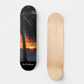 Tropical Sunset Palm Tree Personalize Skateboard (Vorderseite)