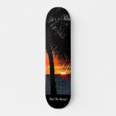 Tropical Sunset Palm Tree Personalize Skateboard (Vorne)