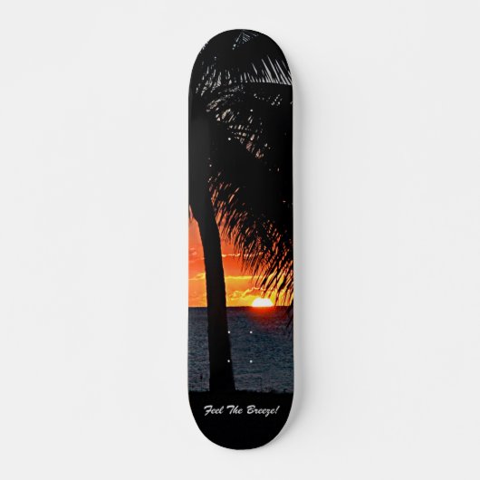 Tropical Sunset Palm Tree Personalize Skateboard (Vorne)