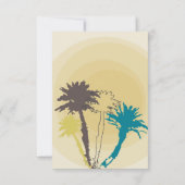 Tropical Sunset Palm Trees Beach Blue Summer UAWG RSVP Karte (Rückseite)