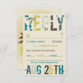 Tropical Sunset Palm Trees Beach Blue Summer UAWG RSVP Karte (Vorne/Hinten)