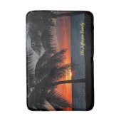 Tropical Sunset Palm Trees Beach Custom Badematte (Vorderseite Vertikal)