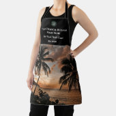 Tropical Sunset Palm Trees Business Custom Schürze (InSitu)