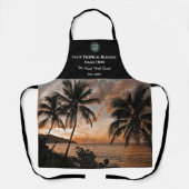 Tropical Sunset Palm Trees Business Custom Schürze (Vorderseite)