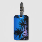 Tropical Sunset Palm Trees Gepäckanhänger (Vorderseite Vertikal)