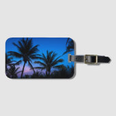 Tropical Sunset Palm Trees Gepäckanhänger (Vorderseite (Horizontal))