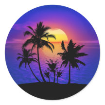 Tropical Sunset Palm Trees