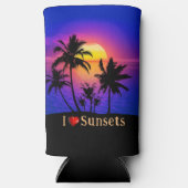 Tropical Sunset Palm Trees Selters Dosenkühler (Vorderseite)