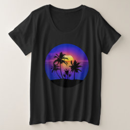 Tropical Sunset Palm Trees T-Shirt