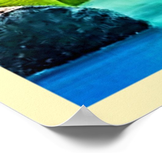 Tropical Sunset Paradise Beach View Poster (Ecke)