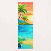 Tropical Sunset Paradise Beach View Yogamatte (Rückseite)
