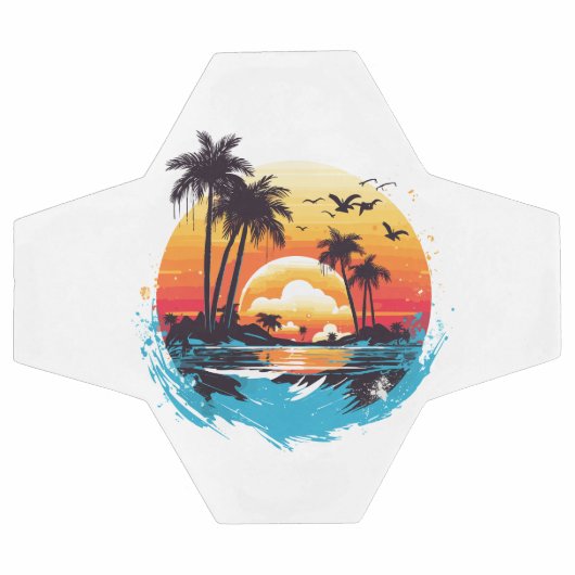 Tropical Sunset Paradise Fußball (Flach)
