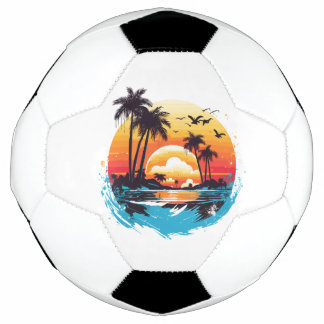 Tropical Sunset Paradise Fußball