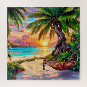 Tropical Sunset Paradise Puzzle