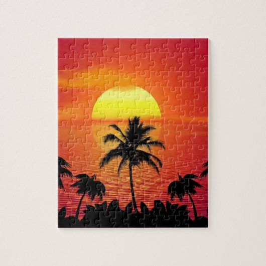 TROPICAL SUNSET PARADISE-Puzzle Puzzle (Vertikal)
