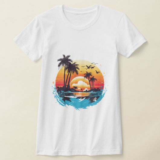 Tropical Sunset Paradise T-Shirt (Ablage )