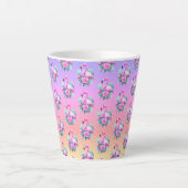 Tropical Sunset Pink Flamingo Milchtasse (Vorderseite)