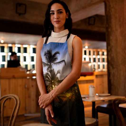 Tropical Sunset Print Schürze