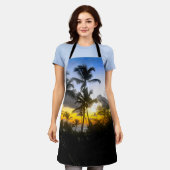 Tropical Sunset Print Schürze (Getragen)