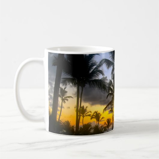 Tropical Sunset Print Tasse (Links)