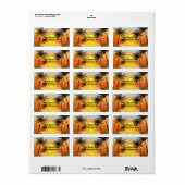 Tropical Sunset Return Address Label Adressaufkleber (Vorne)
