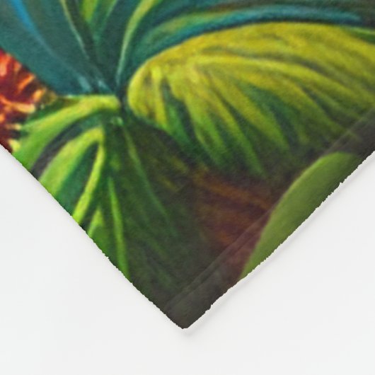 Tropical Sunset Romantic Beach Retreat Fleecedecke (Ecke)