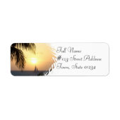 Tropical Sunset Sail Return Address Label (Vorne)