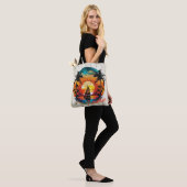 Tropical Sunset Sailing Beach Palms Tasche (Am Model)