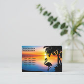 Tropical Sunset Scenic Business Cards Design Visitenkarte (Stehend Vorderseite)