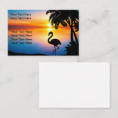 Tropical Sunset Scenic Business Cards Design Visitenkarte (Vorne/Hinten)