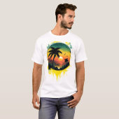 Tropical Sunset Splash Tee (Vorne ganz)
