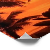Tropical Sunset Summer Design Palmen Landschaft Poster (Ecke)