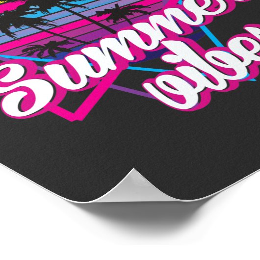 Tropical Sunset Summer Vibes Poster (Ecke)