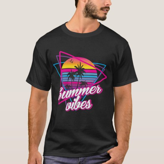 Tropical Sunset Summer Vibes T - Shirt (Vorderseite)