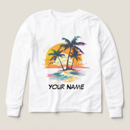 Tropical Sunset Vibes - Palmen Trees & Beach Desig