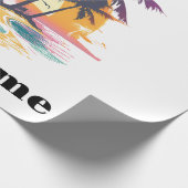 Tropical Sunset Vibes - Palmen Trees & Beach Desig Geschenkpapier (Ecke)