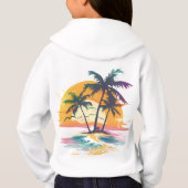 Tropical Sunset Vibes - Palmen Trees & Beach Desig Hoodie (Rückseite)