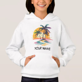 Tropical Sunset Vibes - Palmen Trees & Beach Desig Hoodie