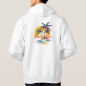 Tropical Sunset Vibes - Palmen Trees & Beach Desig Hoodie (Rückseite)
