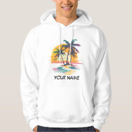 Tropical Sunset Vibes - Palmen Trees & Beach Desig Hoodie