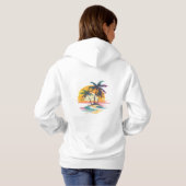 Tropical Sunset Vibes - Palmen Trees & Beach Desig Hoodie (Schwarz voll)