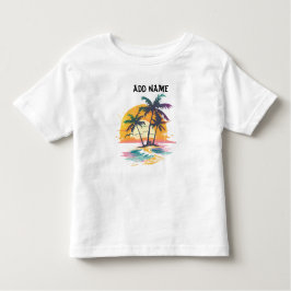 Tropical Sunset Vibes - Palmen Trees & Beach Desig Kleinkind T-shirt