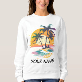 Tropical Sunset Vibes - Palmen Trees & Beach Desig Sweatshirt