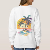 Tropical Sunset Vibes - Palmen Trees & Beach Desig Sweatshirt (Rückseite)